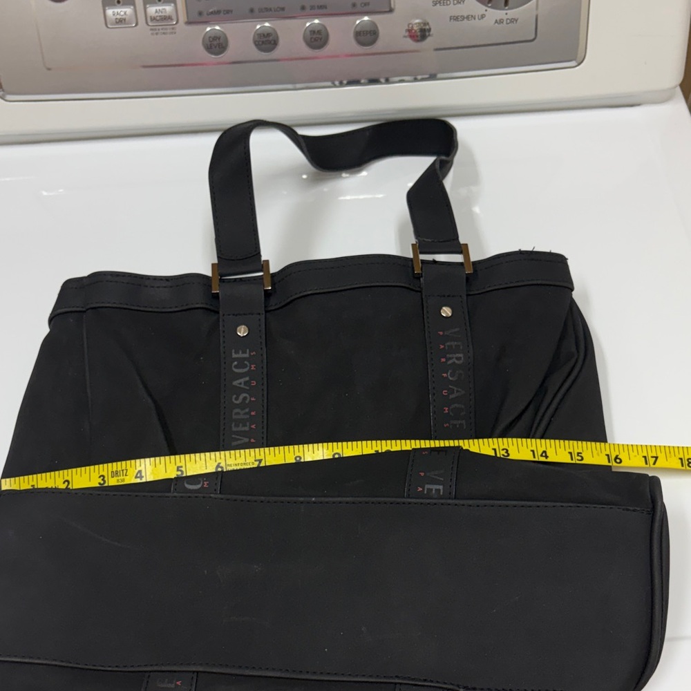 Versace Black Logo-Trim Tote - Picture 7 of 7